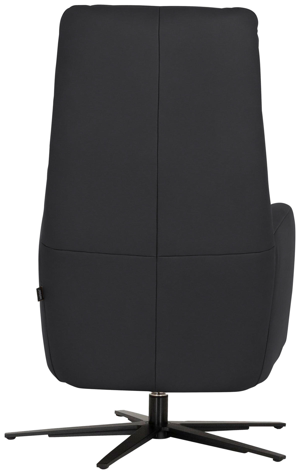 RELAXSESSEL Leder Anthrazit  - Anthrazit/Schwarz, Modern, Leder/Metall (66/110/83cm) - Joop!