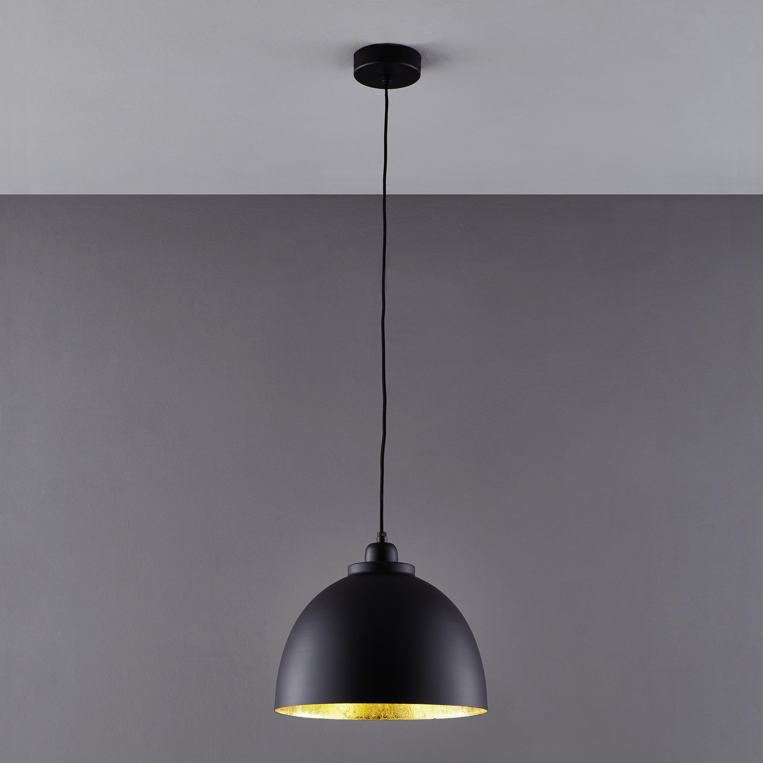 HÄNGELEUCHTE Kylie 30/120 cm   - Goldfarben/Schwarz, KONVENTIONELL, Metall (30/120cm) - Light & Living
