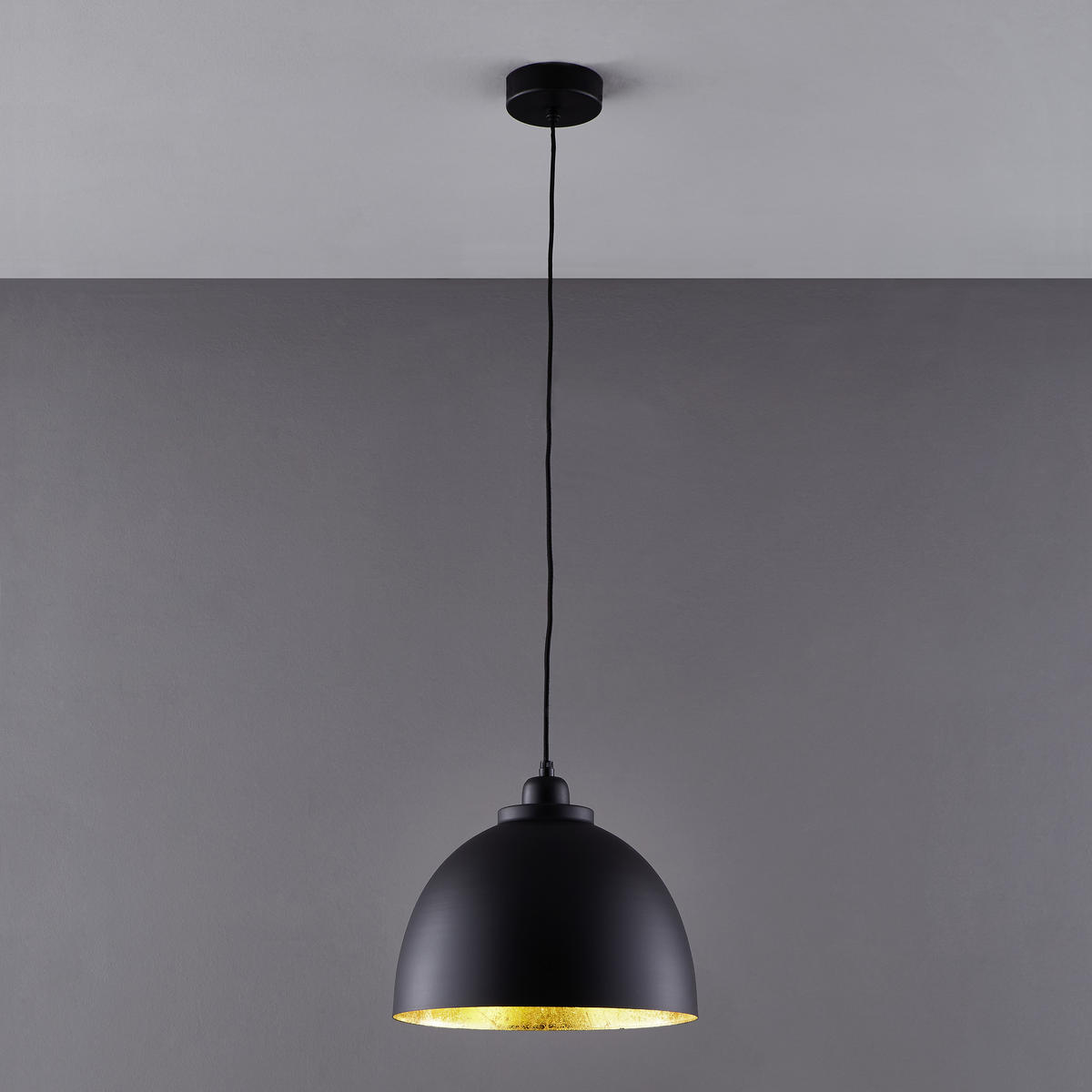HÄNGELEUCHTE Kylie 30/120 cm   - Goldfarben/Schwarz, KONVENTIONELL, Metall (30/120cm) - Light & Living