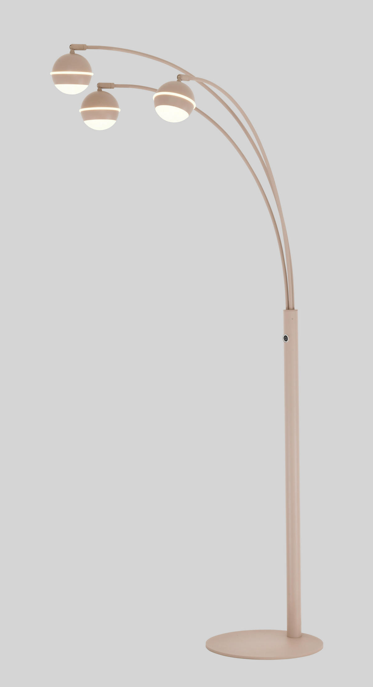 LED-STEHLEUCHTE Biarritz 78/170/79 cm  - Sandfarben/Schwarzchrom, Design, Kunststoff/Metall (78/170/79cm)