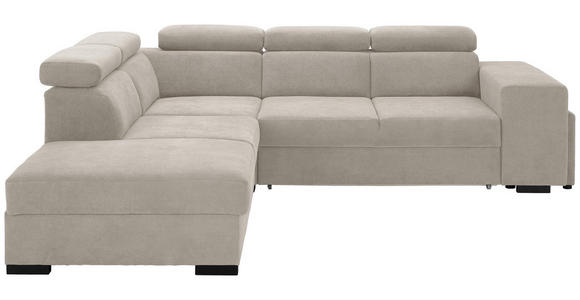 ECKSOFA  in Webstoff Beige  - Beige/Schwarz, KONVENTIONELL, Holz/Textil (244/283cm) - Carryhome