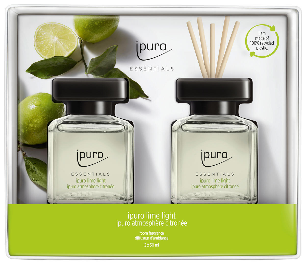 DIFFUSER 100 ml Limette  - Basics, Glas (100ml) - Ipuro