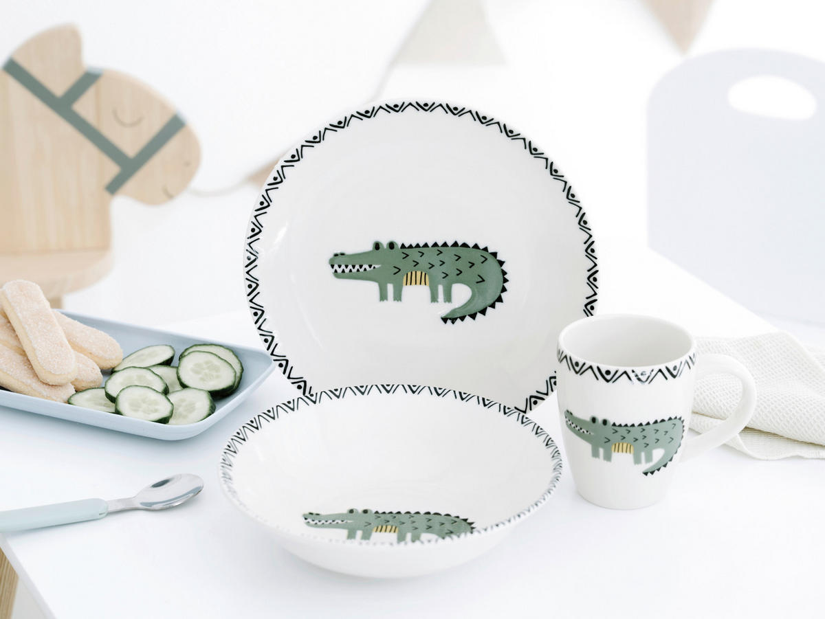 KINDERGESCHIRRSET 3-teilig  - Multicolor, Basics, Keramik - Creatable