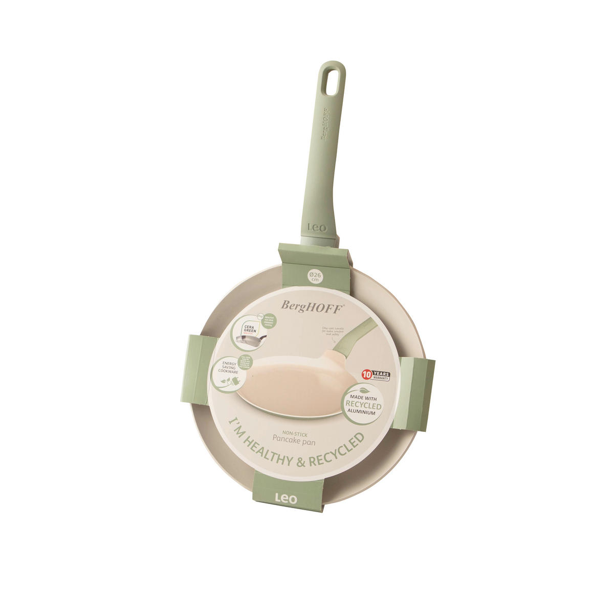 PALATSCHINKENPFANNE Leo  - Salbeigrün, Basics, Metall (26/1,5cm) - BergHOFF