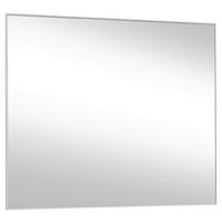 STENSKO OGLEDALO, 80/60/3 cm steklo  - barve aluminija, Design, steklo/leseni material (80/60/3cm) - Novel