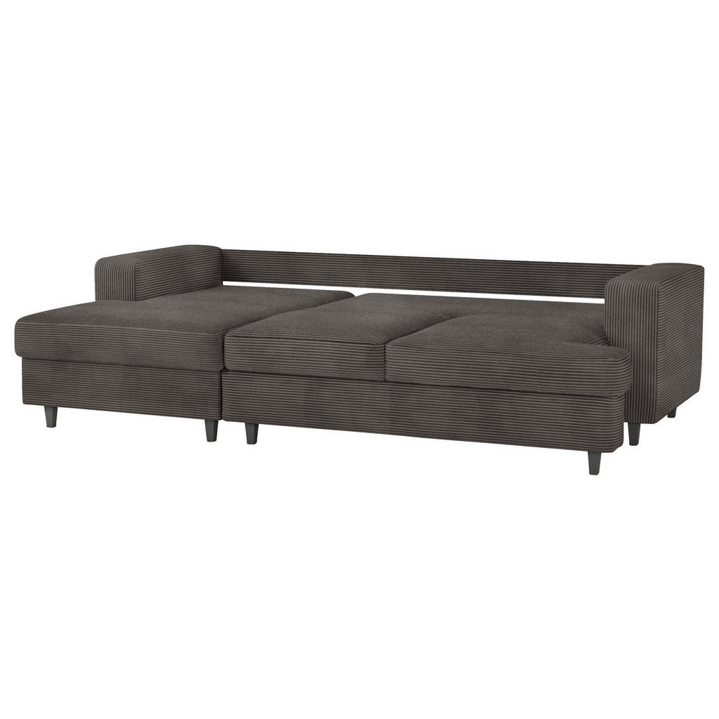 Thumbnail - Mid.you Ecksofa, Taupe, Textil, Buche, 3-4-Sitzer, Füllung: Schaumstoff, Ottomane links, L-Form, 247x140 cm, Liegefunkti...