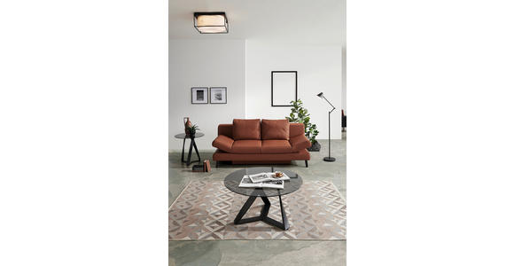 SCHLAFSOFA in Echtleder Braun - Schwarz/Braun, Design, Leder/Metall (200/85/90cm) - Novel