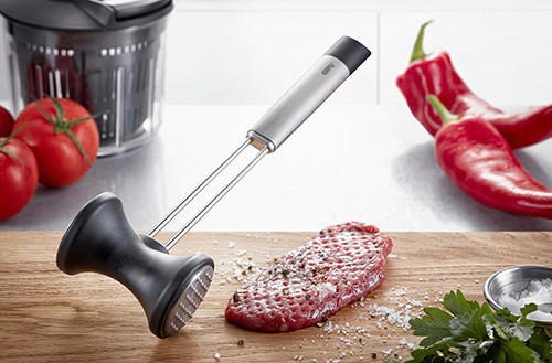KÖTTKLUBBA - stålfärgad/svart, Basics, metall/plast (7,7/5/26,9cm) - Gefu