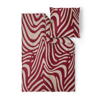 BETTWÄSCHE Makosatin 135/200 cm  - Bordeaux/Beige, Basics, Textil (135/200cm) - S. Oliver