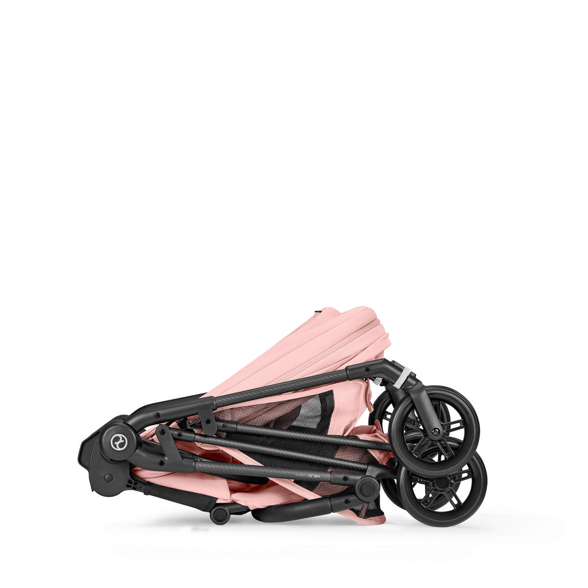 KINDERWAGEN  Melio Carbon  Candy Pink  - Hellrosa/Schwarz, Basics, Textil/Metall (82-91/49/96,5 - 107cm) - cybex GOLD