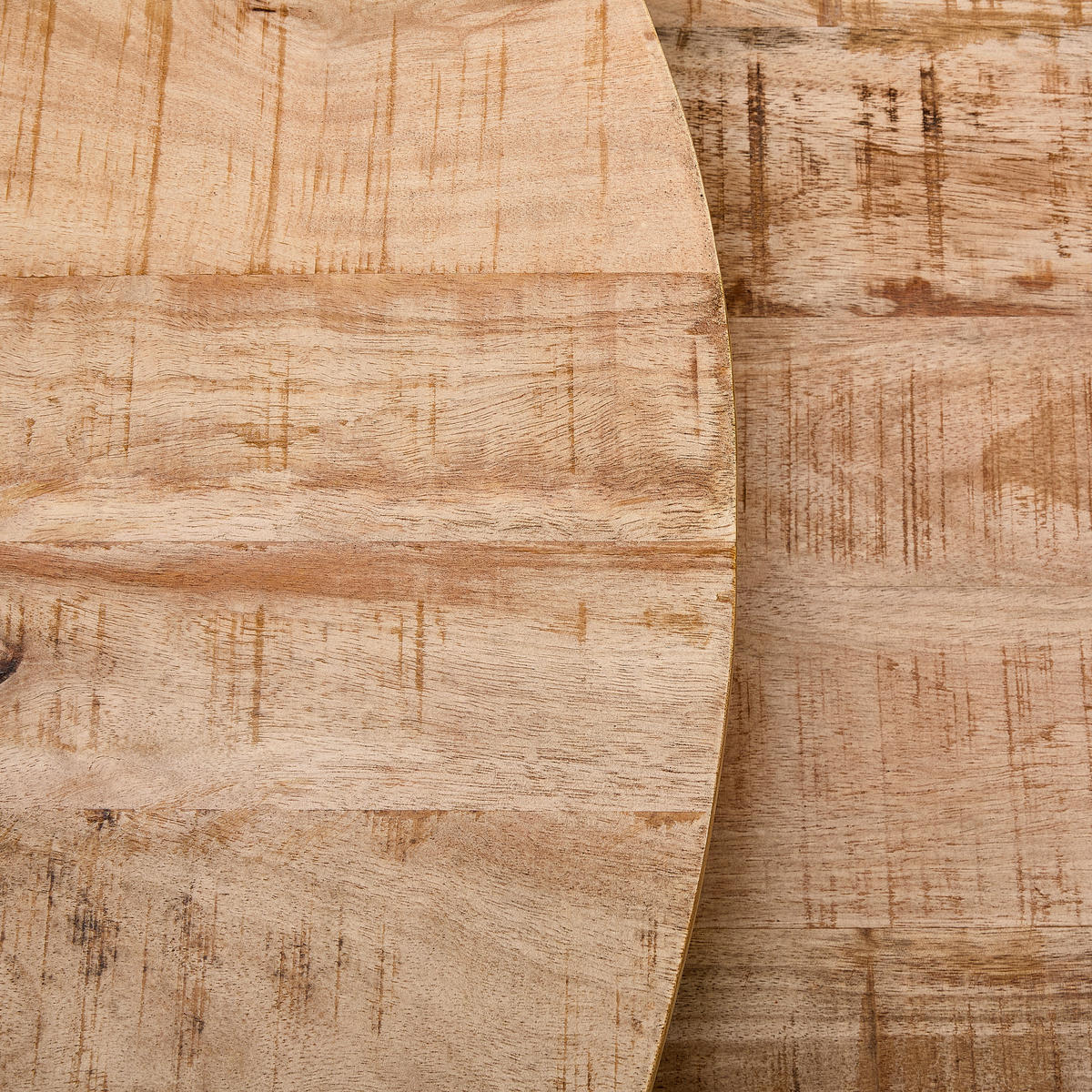 COUCHTISCHSET Mangoholz vollmassiv rund Naturfarben  - Schwarz/Naturfarben, Design, Holz (60/80/60/80/42/45cm) - Carryhome