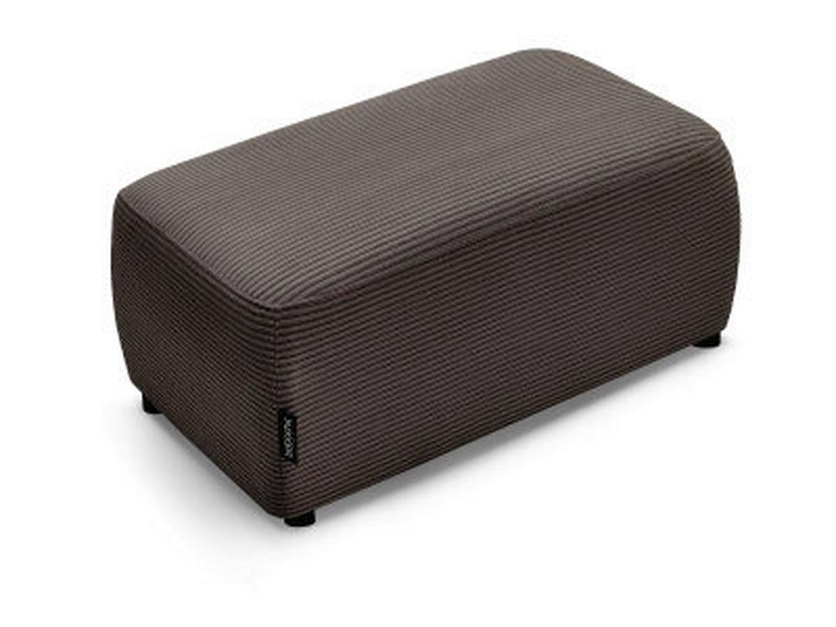 HOCKER ATILLA Cord Taupe  - Taupe/Schwarz, MODERN, Kunststoff/Textil (92/44/48cm)