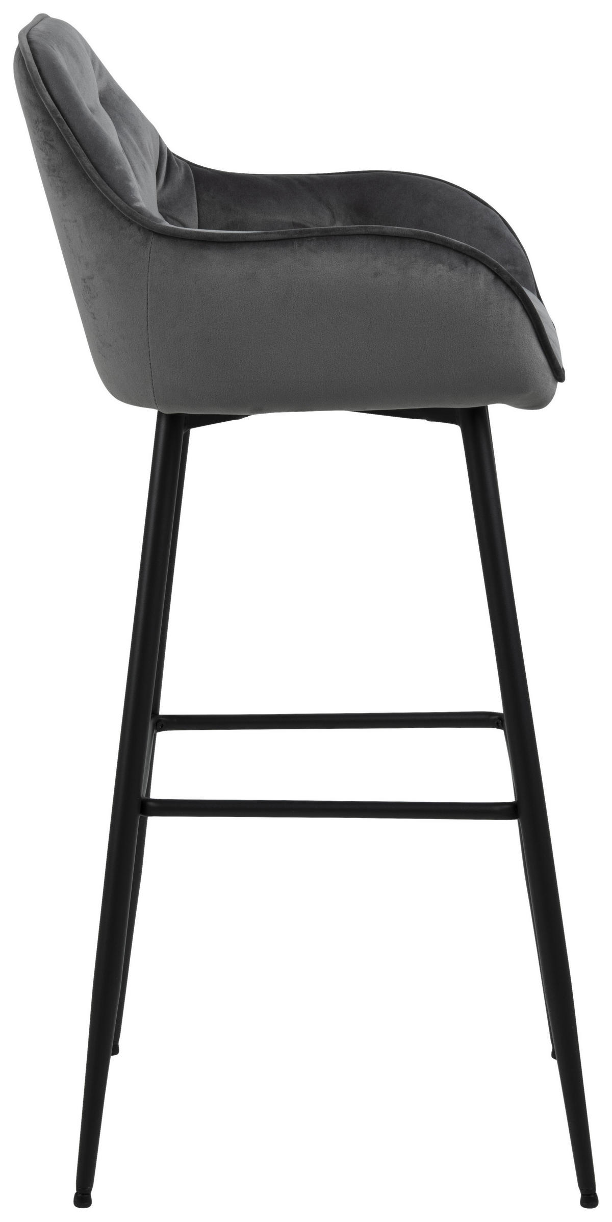 BARSKA STOLICA  crna, tamno siva  metal, tekstil      - tamno siva/crna, Konvencionalno, metal/tekstil (55/103,5/52cm) - Livetastic