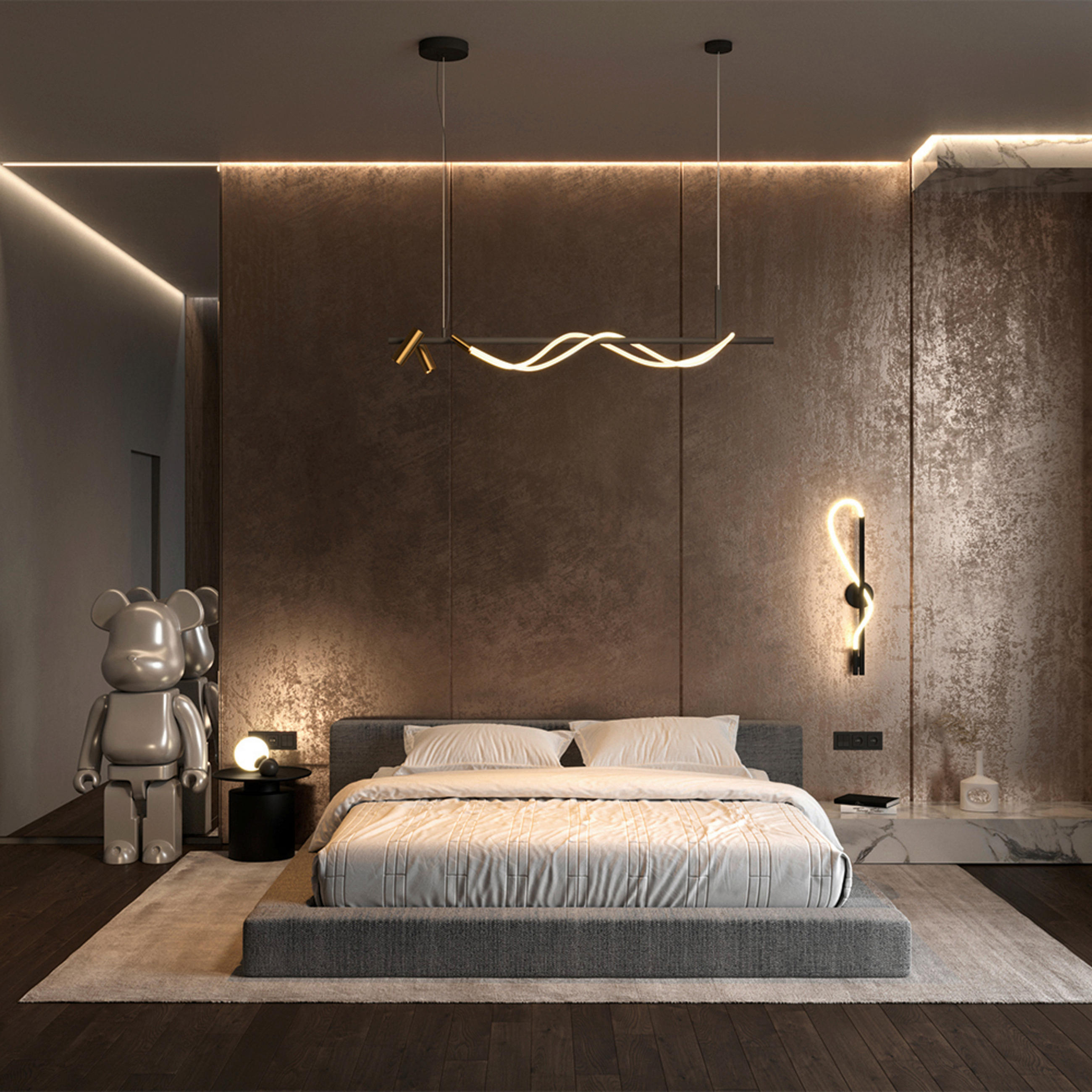 SVJETILJKA VISEĆA     18/150/140 cm    - zlatne boje/crna, Basics, metal/plastika (18/150/140cm) - MAYTONI