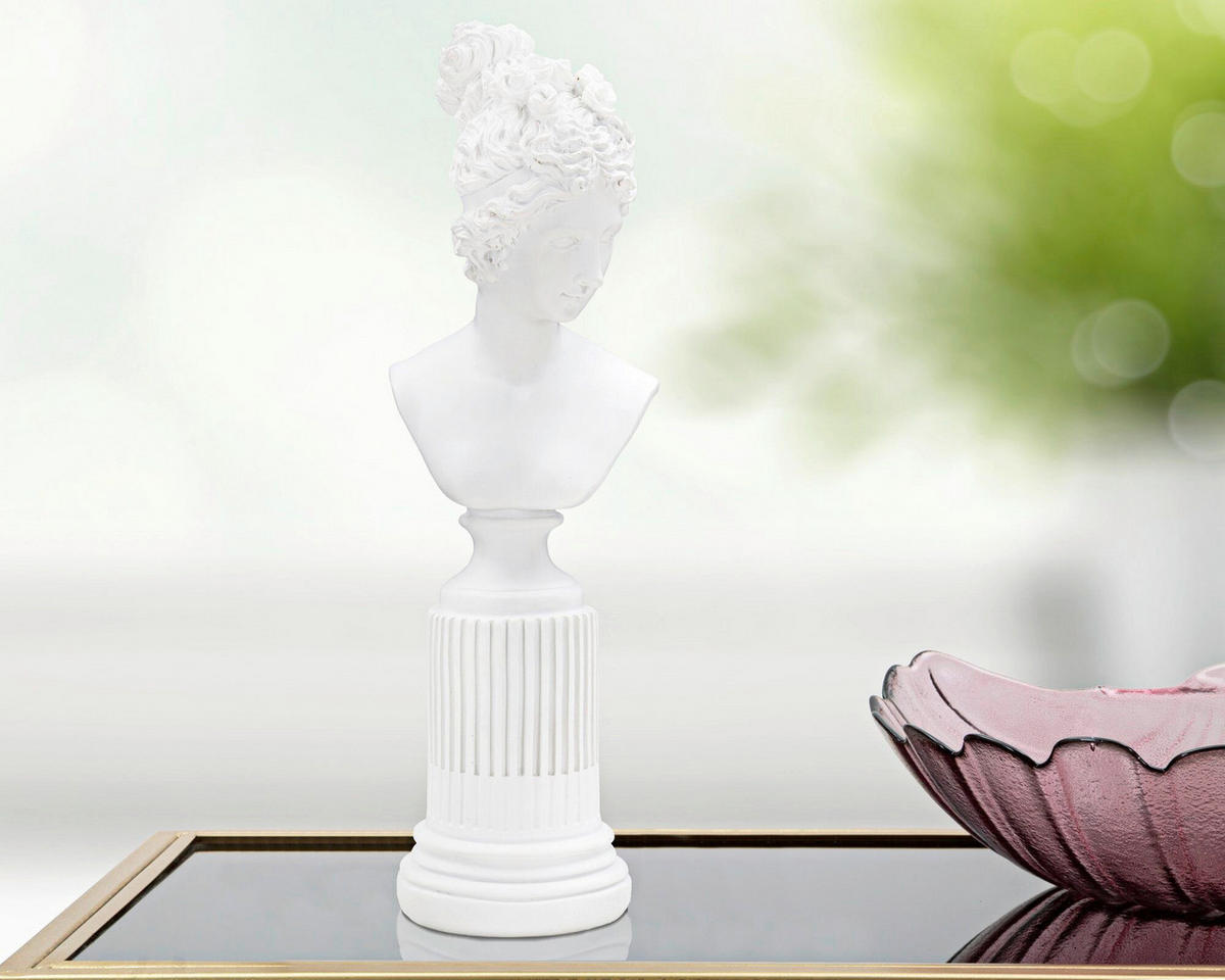 SKULPTUR - Weiß, Basics, Kunststoff (11/35.5/10.5cm)