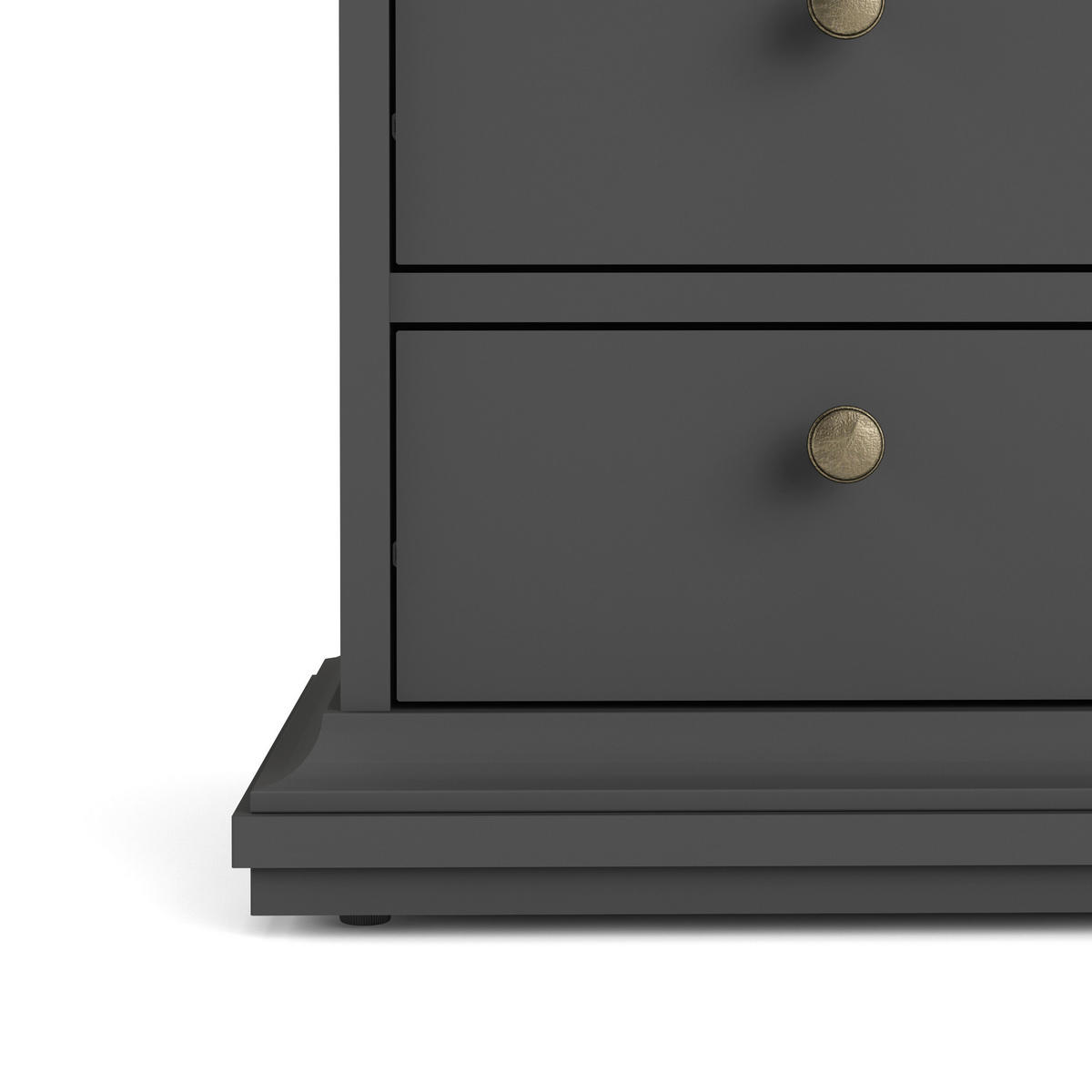 NOČNÝ STOLÍK, sivá, 43,6/58,8/40 cm - sivá/mosadzná, Modern, kov/kompozitné drevo (43,6/58,8/40cm) - MID.YOU