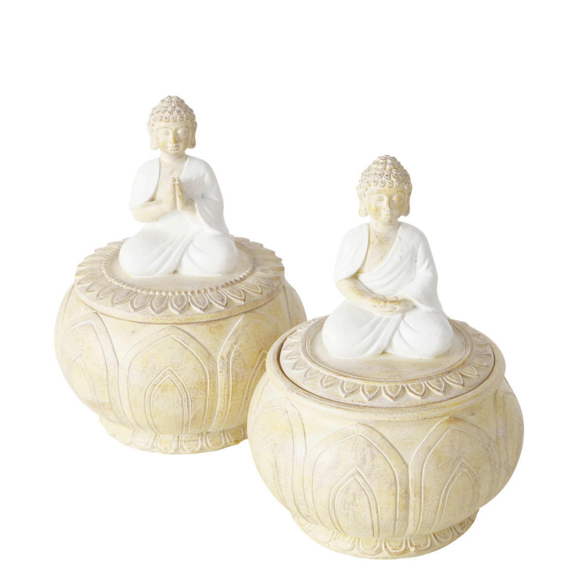 DEKORAČNÁ DÓZA - béžová, Basics, plast (10/14cm)