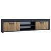 LOWBOARD Usilo  in 160/37/45 cm  - Honigeiche/Anthrazit, Design, Holzwerkstoff/Kunststoff (160/37/45cm) - MID.YOU