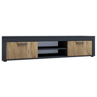 LOWBOARD Usilo  in 160/37/45 cm  - Honigeiche/Anthrazit, Design, Holzwerkstoff/Kunststoff (160/37/45cm) - MID.YOU