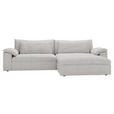 ECKSOFA  in Webstoff Grau  306/198 cm  - Schwarz/Grau, MODERN, Kunststoff/Textil (306/198cm) - Carryhome
