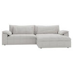 ECKSOFA  in Webstoff Grau  306/198 cm  - Schwarz/Grau, MODERN, Kunststoff/Textil (306/198cm) - Carryhome