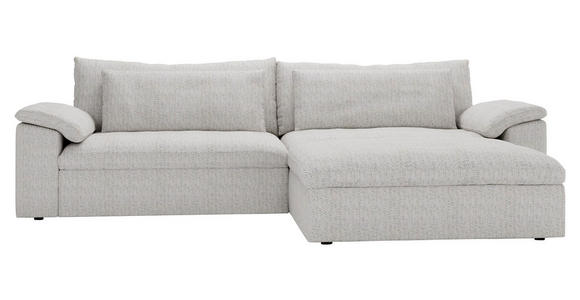 ECKSOFA  in Webstoff Grau  306/198 cm  - Schwarz/Grau, MODERN, Kunststoff/Textil (306/198cm) - Carryhome