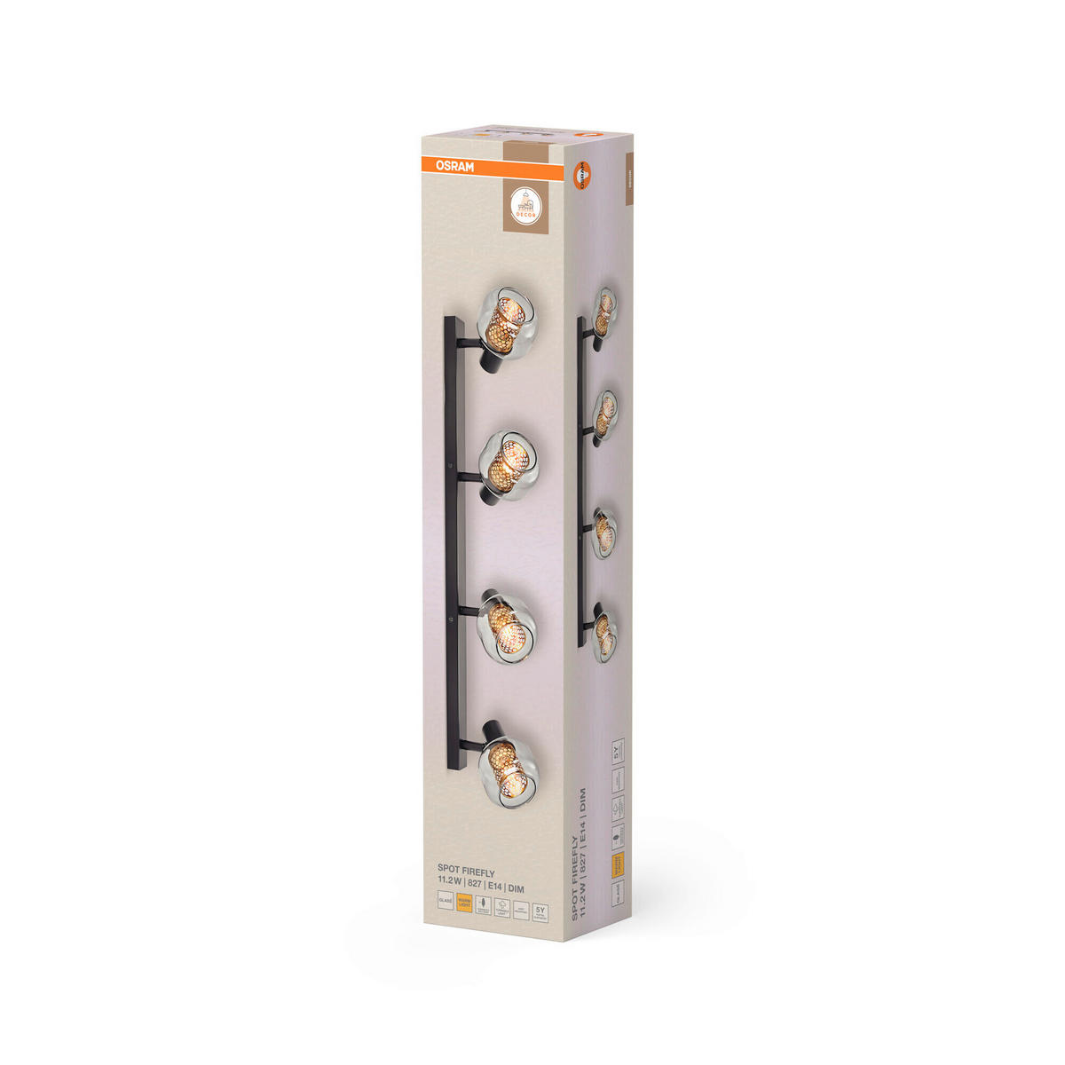 LED-STRAHLER 82,5/10,5/17,6 cm   - Schwarz, Basics, Glas/Metall (82,5/10,5/17,6cm) - Osram