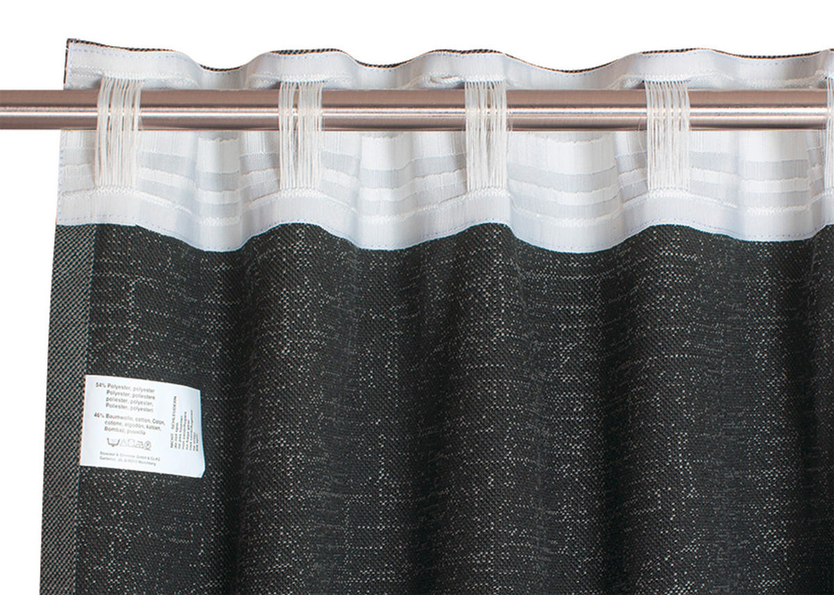 FERTIGVORHANG blickdicht  - Dunkelgrau, Basics, Textil (130/250cm) - Schöner Wohnen