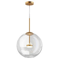 PENDELLEUCHTE 35/55/35 cm   - Goldfarben, Trend, Glas/Metall (35/55/35cm) - MAYTONI
