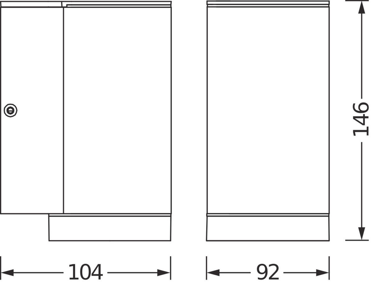 AUßENLEUCHTE 10,4/9,2/14,6 cm   - Dunkelgrau, Basics, Glas/Metall (10,4/9,2/14,6cm) - Osram