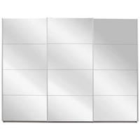 ŠATNÍ SKŘÍŇ SE ZRCADLEM, bílá, 271/210/62 cm - bílá/barvy hliníku, Konvenční, kov/kompozitní dřevo (271/210/62cm) - MID.YOU