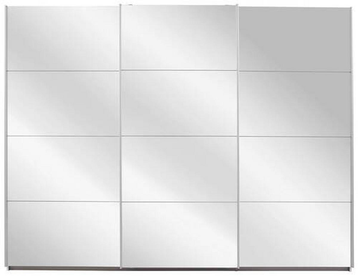 ŠATNÍ SKŘÍŇ SE ZRCADLEM, bílá, 271/210/62 cm - bílá/barvy hliníku, Konvenční, kov/kompozitní dřevo (271/210/62cm) - MID.YOU