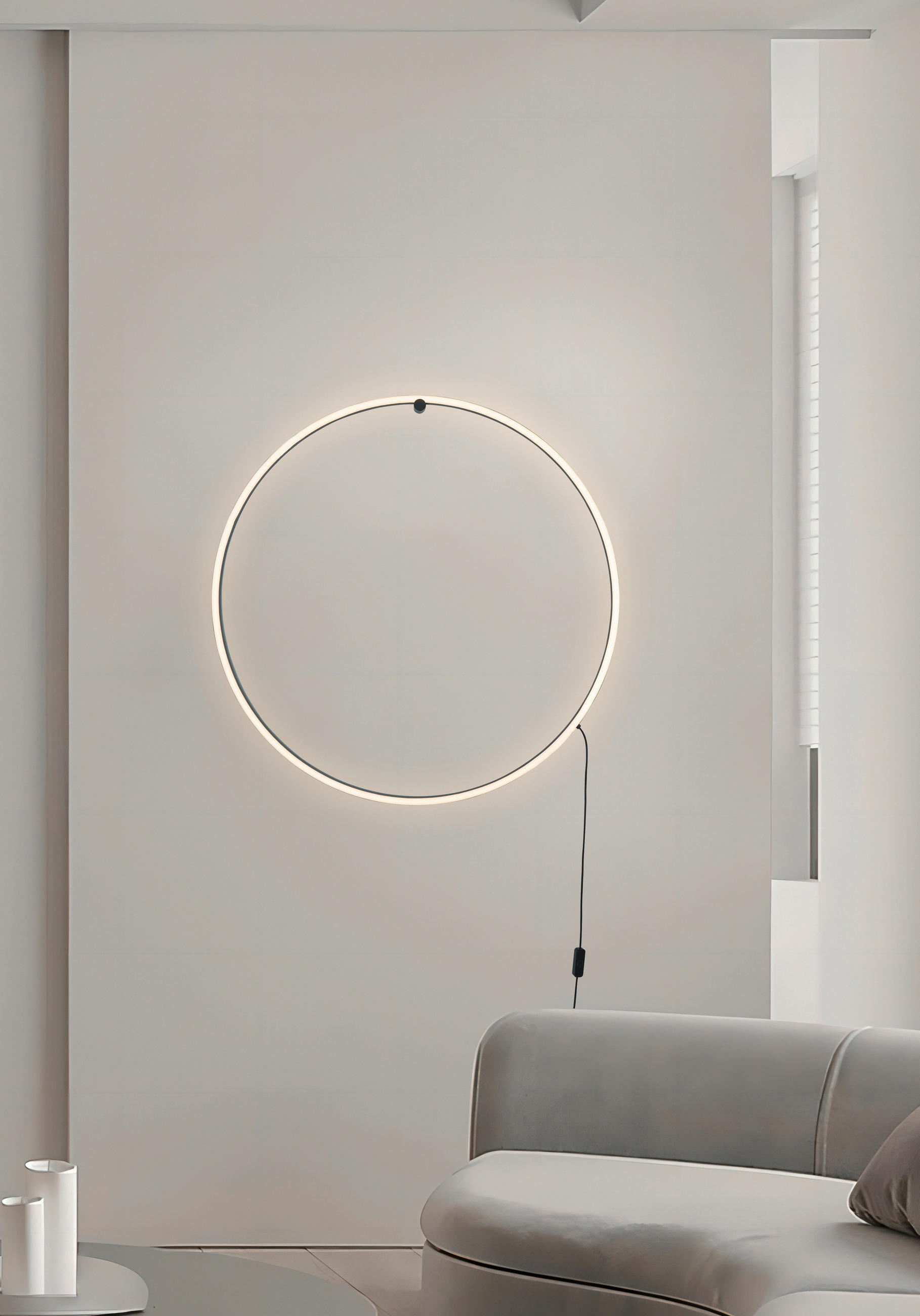 LED-WANDLEUCHTE 67/6 cm   - Schwarz, Design, Kunststoff/Metall (67/6cm)