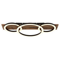 LED-DECKENLEUCHTE 30/9,5 cm   - Dunkelbraun/Schwarz, Natur, Holzwerkstoff/Kunststoff (30/9,5cm) - Globo