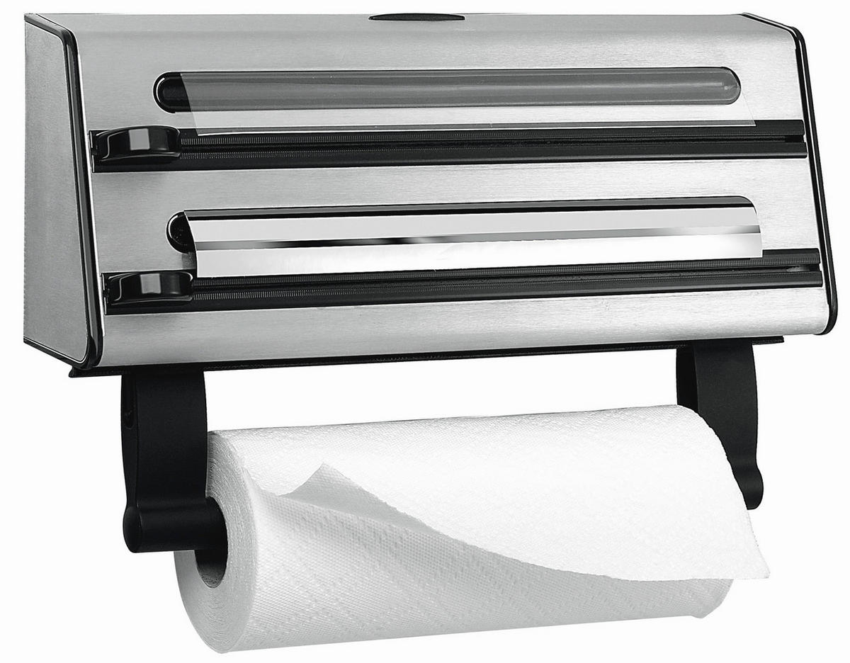 KÜCHENROLLENHALTER - Alufarben, KONVENTIONELL, Kunststoff/Metall (41cm) - Emsa