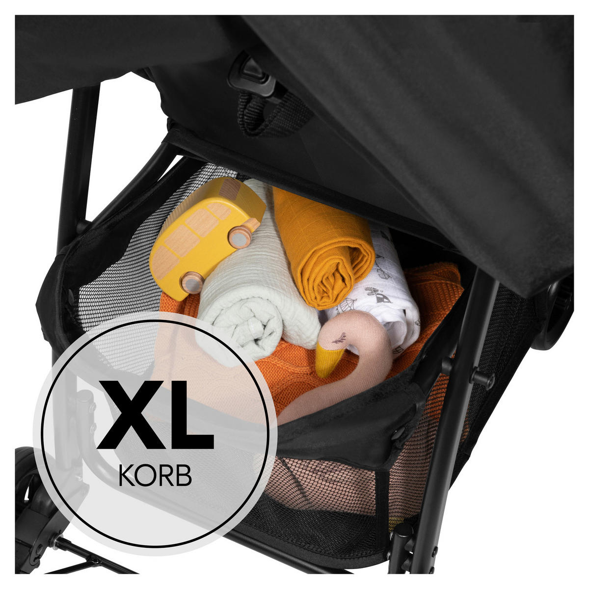 BUGGY WINNIE THE POOH  - Beige/Schwarz, Basics, Textil/Metall (75/45/100cm) - Disney