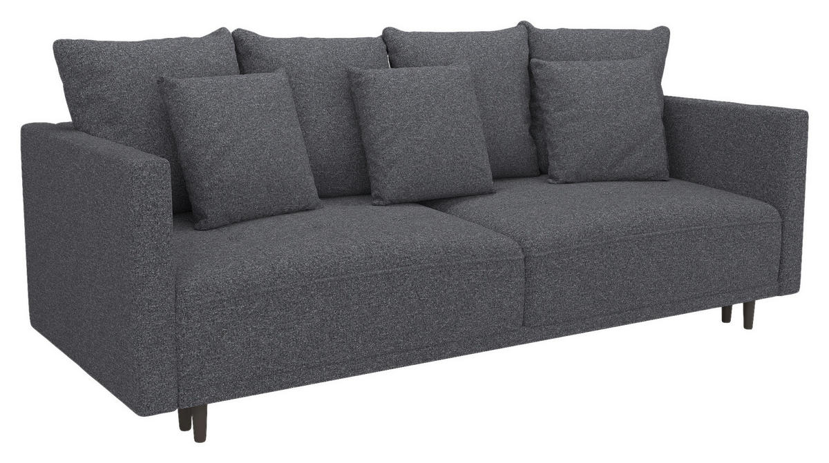 SCHLAFSOFA in Webstoff Dunkelgrau  - Dunkelgrau, Design, Textil (223/96/95cm) - MID.YOU
