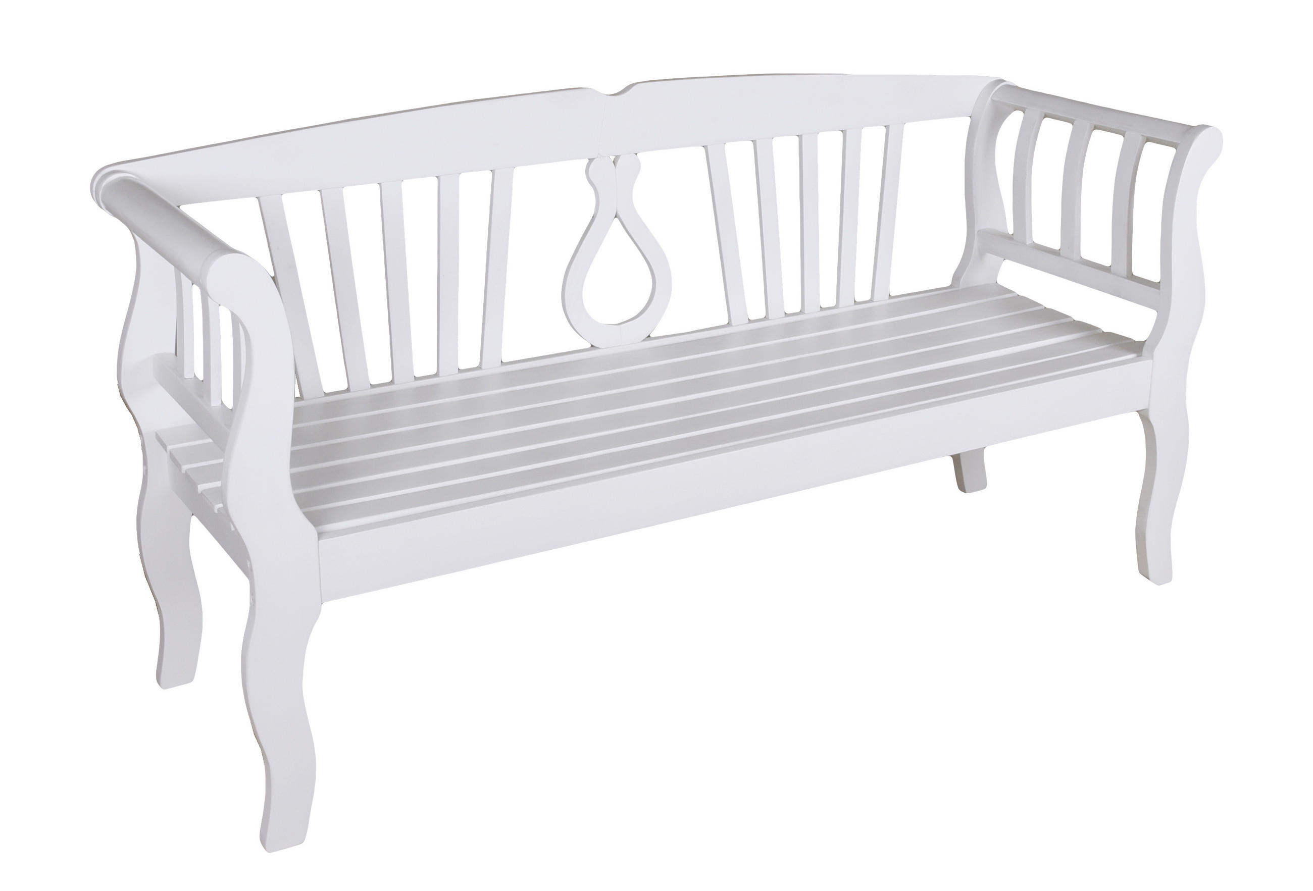 GARTENBANK 57/90/175 cm Eukalyptusholz   - Weiß, MODERN, Holz (57/90/175cm) - Gardenson