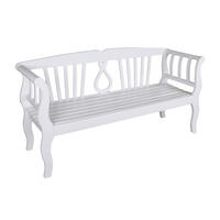 GARTENBANK 57/90/175 cm  in Weiß  - Weiß, MODERN, Holz (57/90/175cm) - Gardenson
