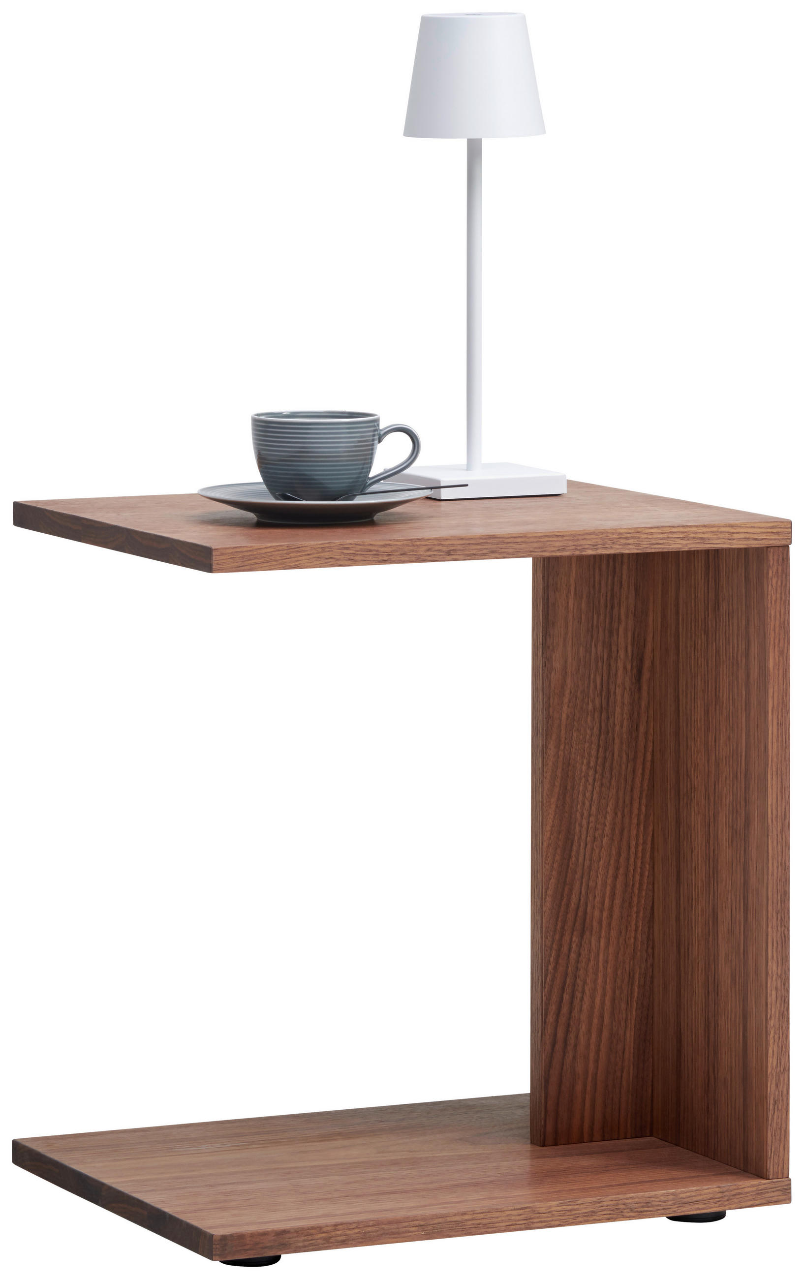 BEISTELLTISCH in Nussbaumfarben  - Nussbaumfarben/Schwarz, Natur, Holz/Kunststoff (44/37/50cm) - Joka