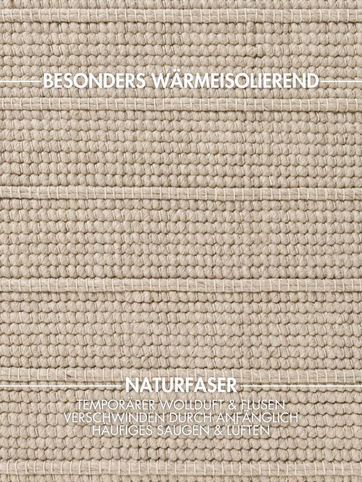 WOLLTEPPICH 80/250 cm Camden Beige rechteckig  - Beige, Basics, Textil (80/250cm) - Ted Baker