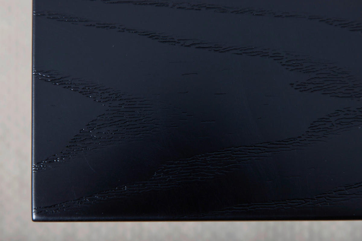ESSTISCH furniert rechteckig Schwarz  - Schwarz, Design, Holzwerkstoff/Metall (180/90/76cm) - Livetastic