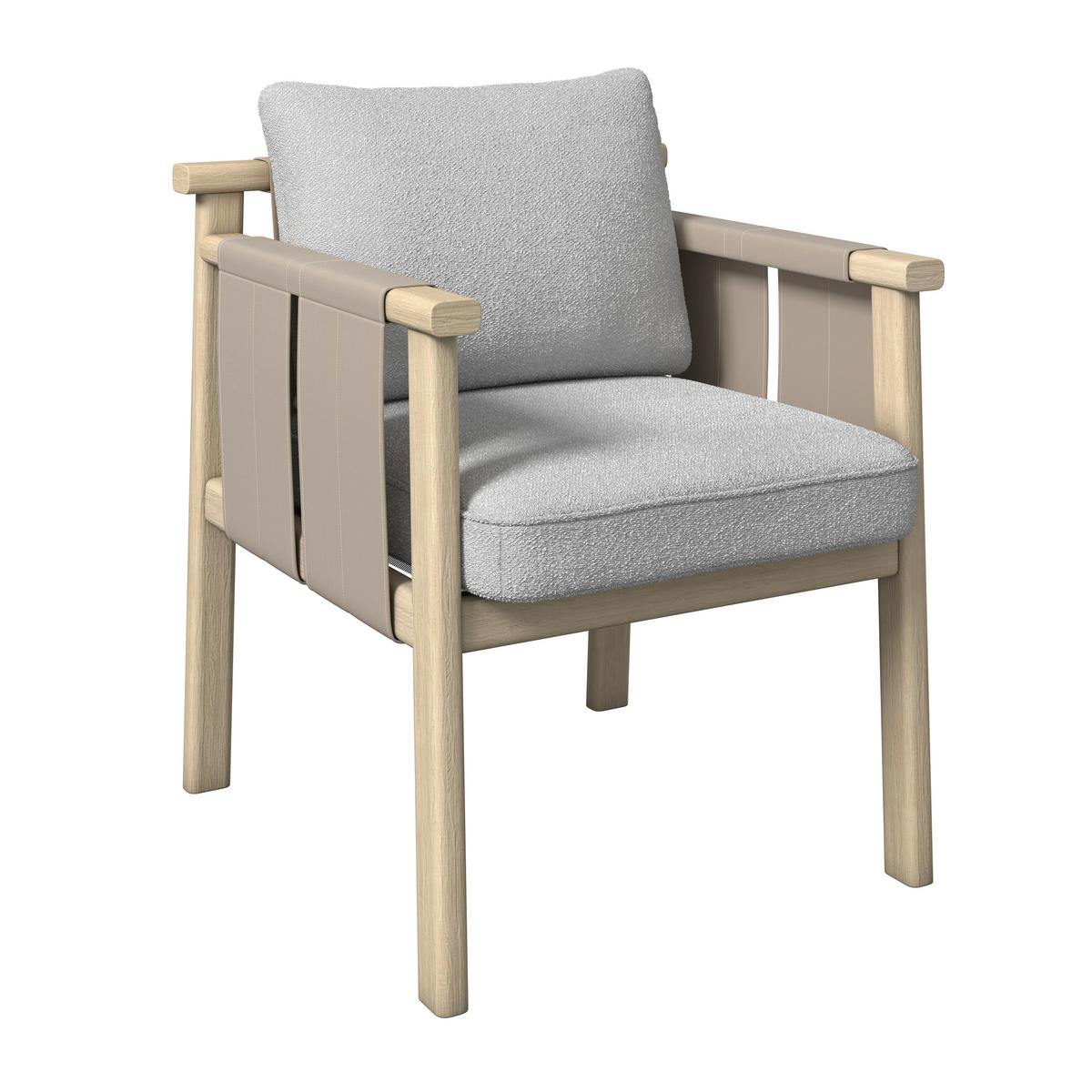 GARTENSTUHL Holz, Textil Naturfarben, Taupe, Eschefarben  - Taupe/Eschefarben, Romantik / Landhaus, Holz/Textil (64/73/64,5cm) - Dieter Knoll