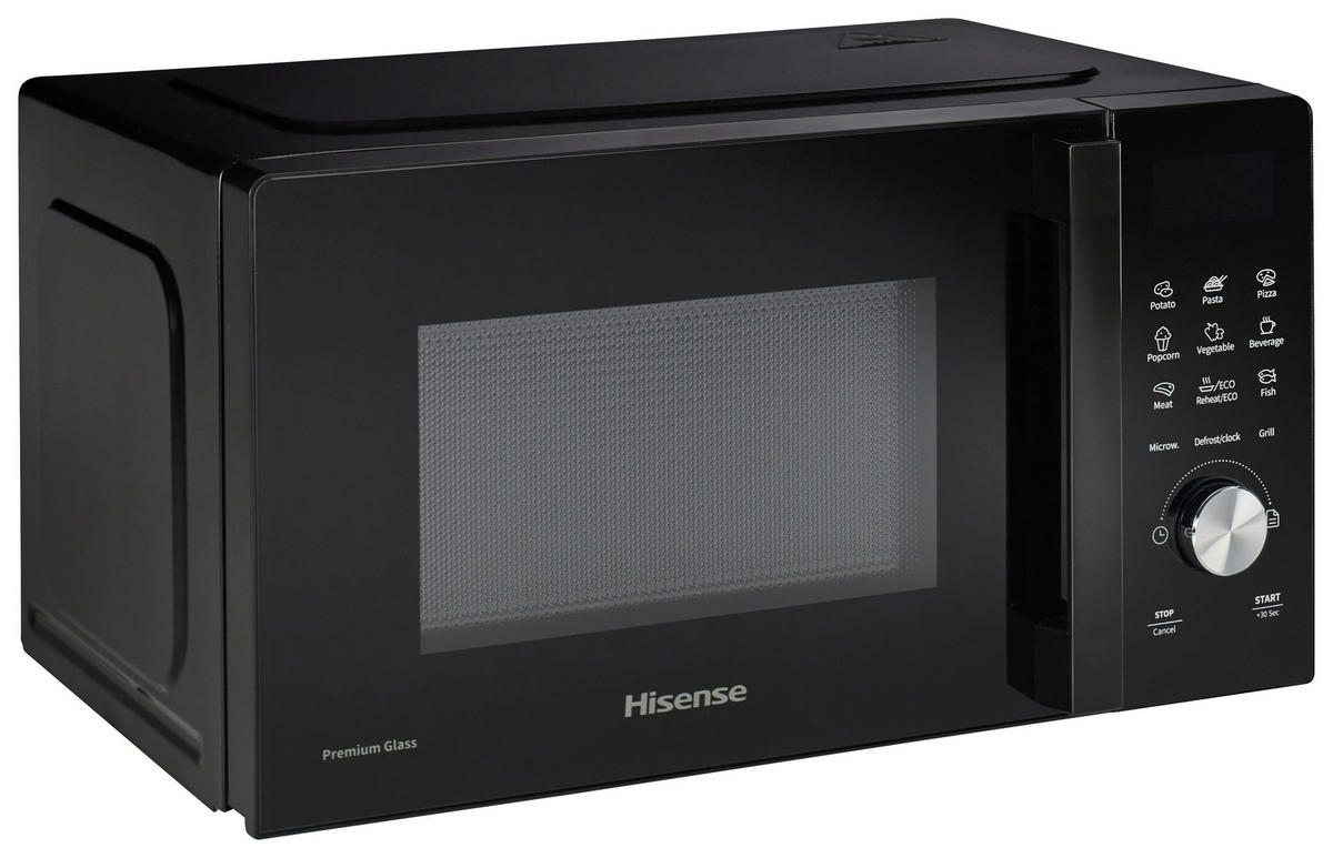 MIKROWELLE H20MOBSD1HG  - Schwarz, MODERN, Glas/Kunststoff (45,5/26,1/32,6cm) - Hisense