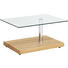 Couchtisch in Eichefarben, Chromfarben - Chromfarben/Eichefarben, Design, Glas/Holzwerkstoff (100/70/44-64cm) Couchtisch in Eichefarben, Chromfarben - Chromfarben/Eichefarben, Design, Glas/Holzwerkstoff (100/70/44-64cm)