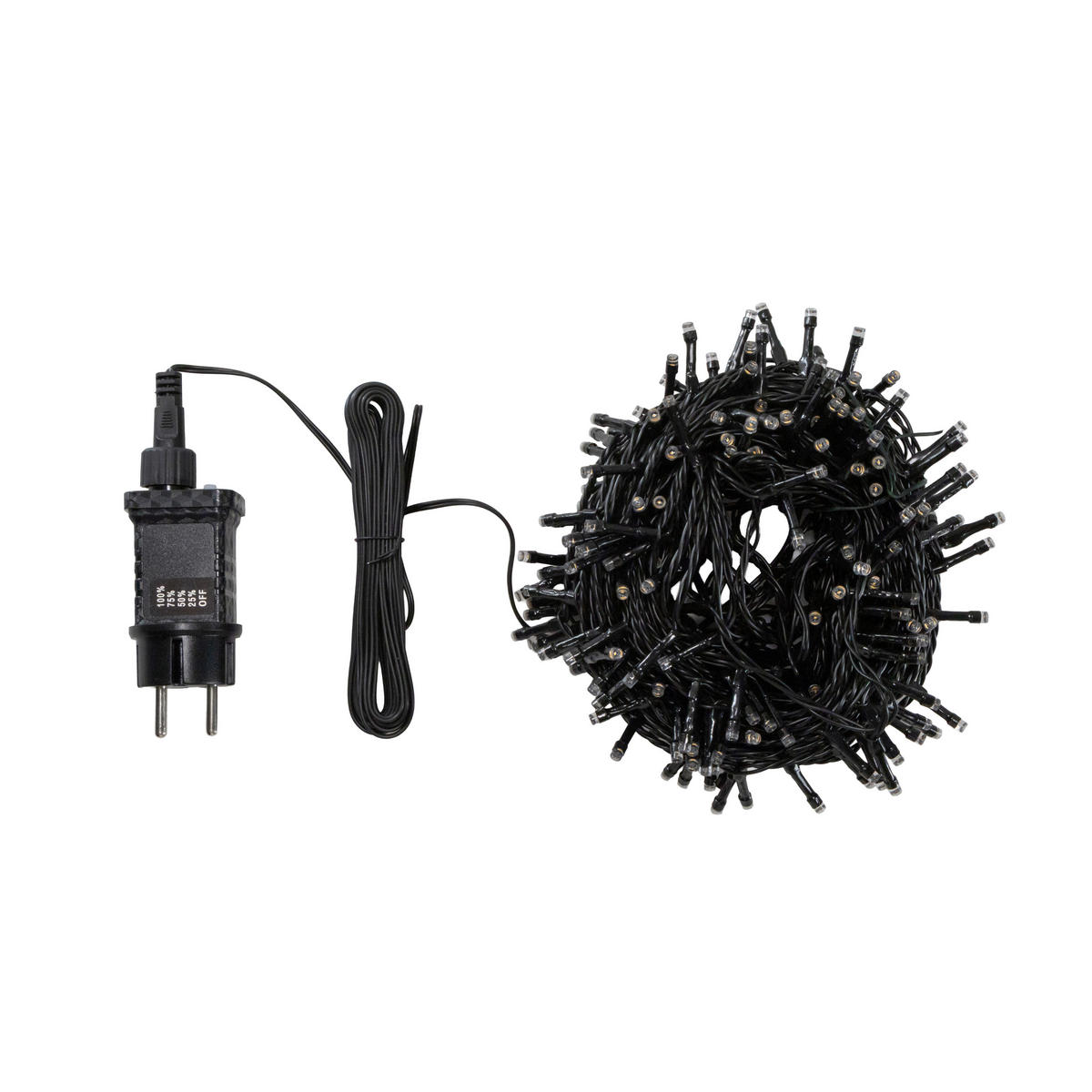 LICHTERKETTE 1800 cm  - Schwarz, KONVENTIONELL, Kunststoff (1800cm) - X-Mas