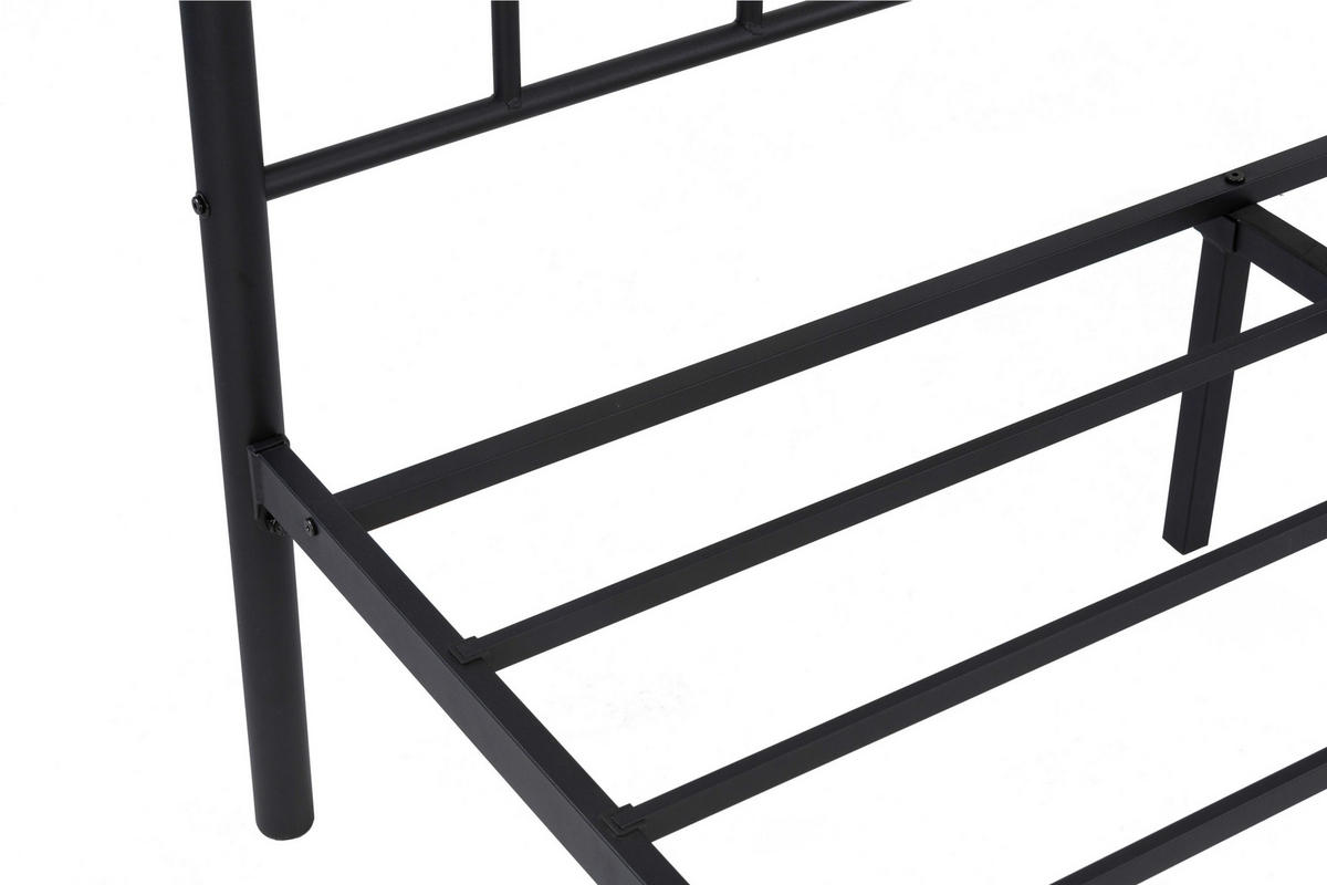 METALLBETT 140/200 cm  in Schwarz  - Schwarz, Basics, Metall (140/200cm) - Boxxx