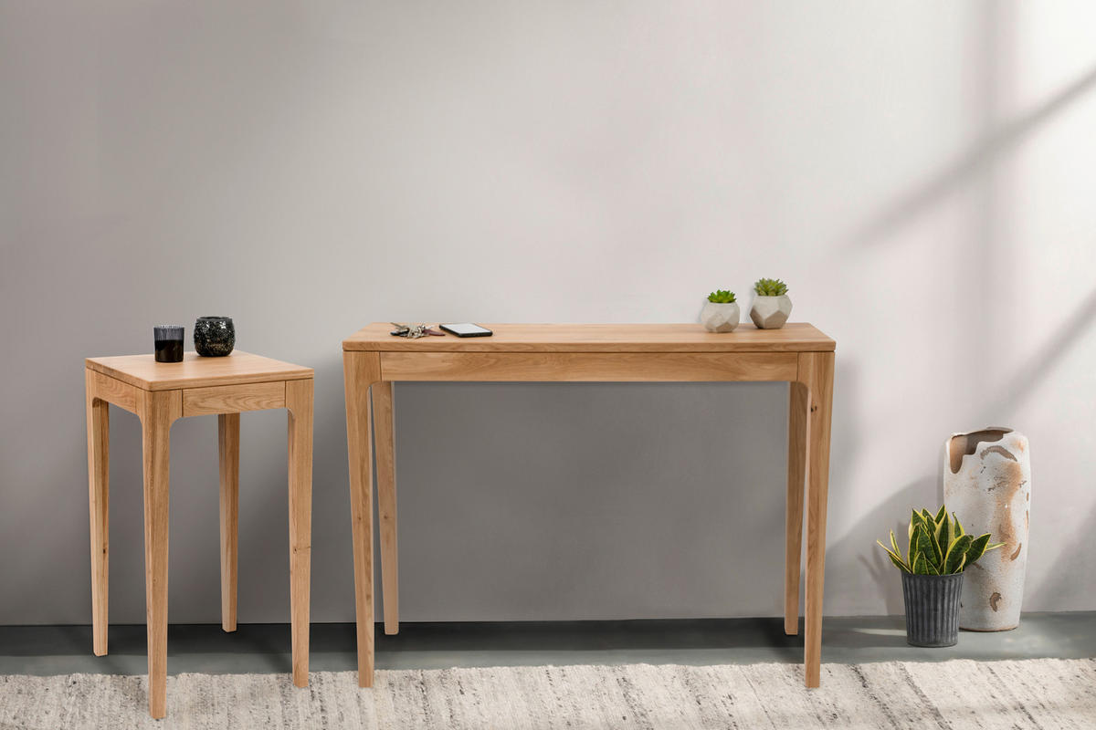 KONZOLOVÝ STOLÍK, divoký dub, drevo, 100/30/80 cm - divoký dub, Basics, drevo (100/30/80cm)
