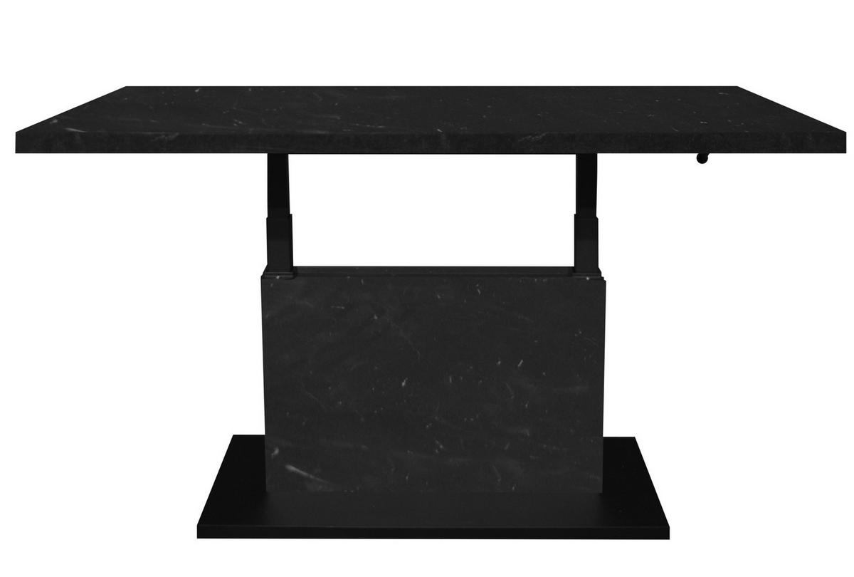 COUCHTISCH Lift rechteckig Schwarz  - Schwarz/Eiche Artisan, Design, Holzwerkstoff/Metall (120/55-69/70cm) - MID.YOU