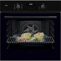 BACKOFENSET AB21B  - Edelstahlfarben/Schwarz, Basics, Glas/Metall (59,4/59,4/56,8cm) - AEG